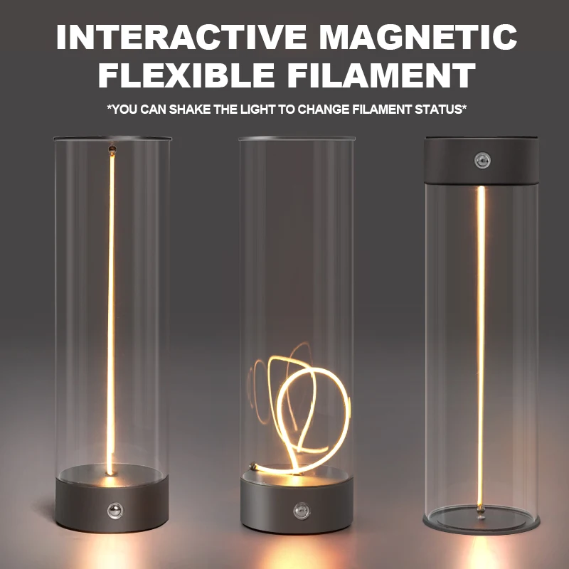 Schnur lose tragbare LED-Tisch lampe wiederauf ladbare Design magnetische Schreibtisch lampe mit Touch-Sensor dreistufig dimmbar für Schlafzimmer licht