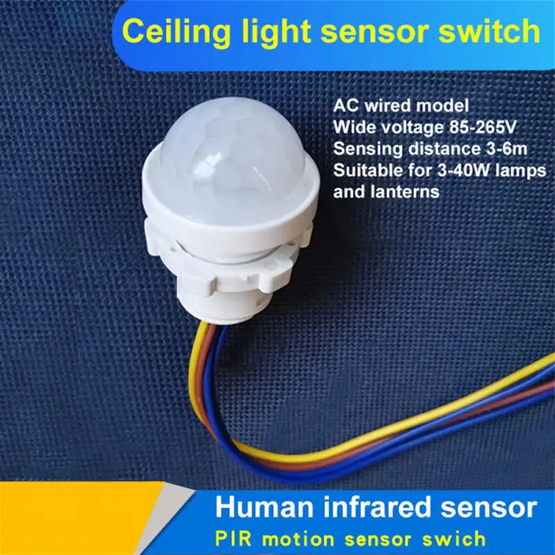 Alta Sensibilidade Body Motion Sensor, Fiação Universal, Hot Wardrobe Light Controller, ABS Infrared Probe, Fácil de instalar