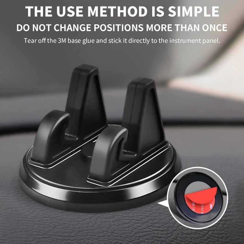 Support de téléphone de voiture rotatif à 360 degrés, support de tableau de bord avec coussinet antidérapant pour IPhone Samsung Xiaomi Huawei, accessoires de voiture