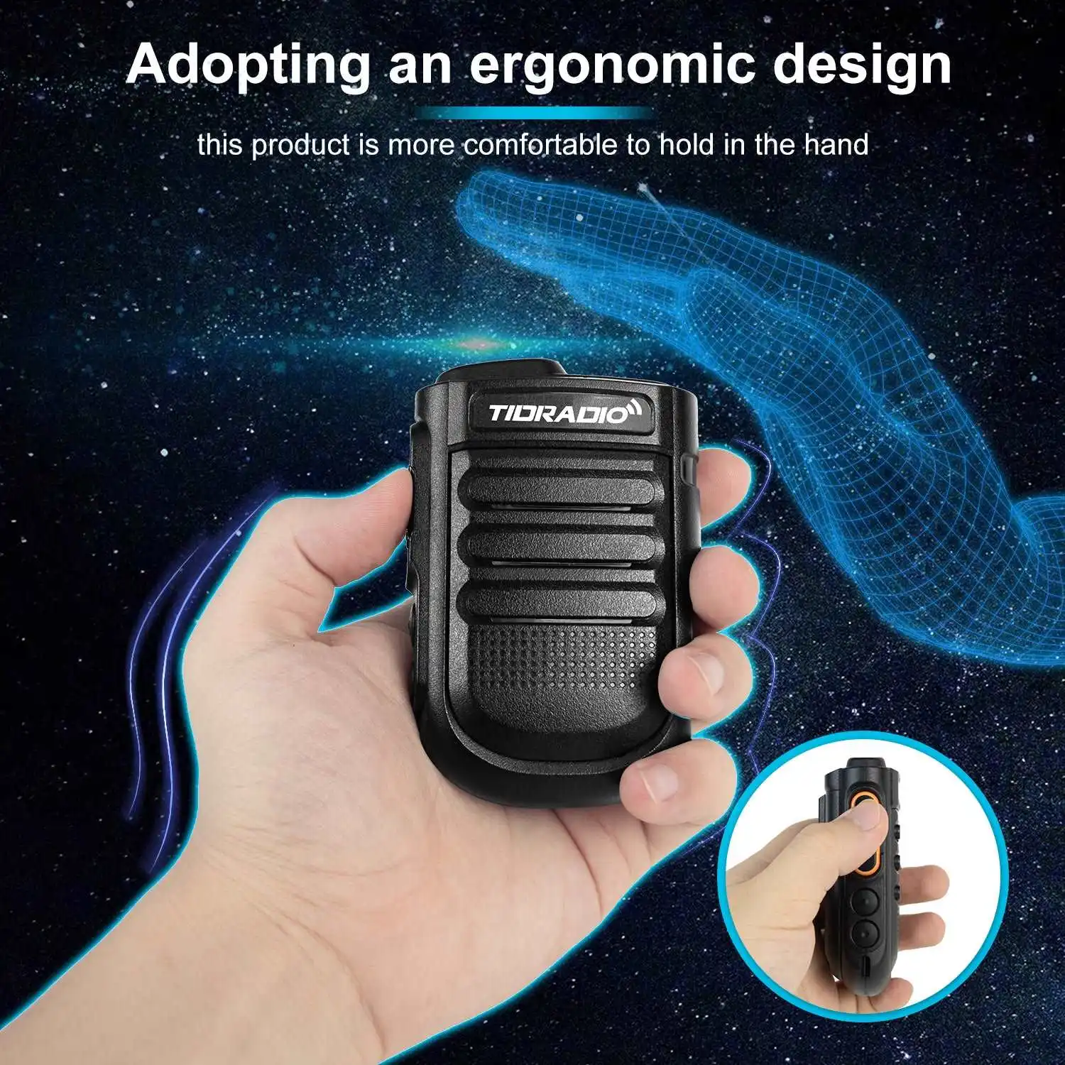 Беспроводной портативный микрофон TIDRADIO для радио TD-H3 Plus