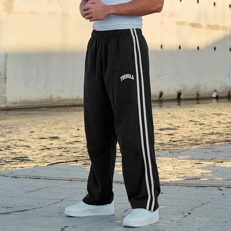 Estilo americano moletom masculino moda marca roupas primavera outono novos esportes calças casuais ginásio correndo treinamento jogging calças