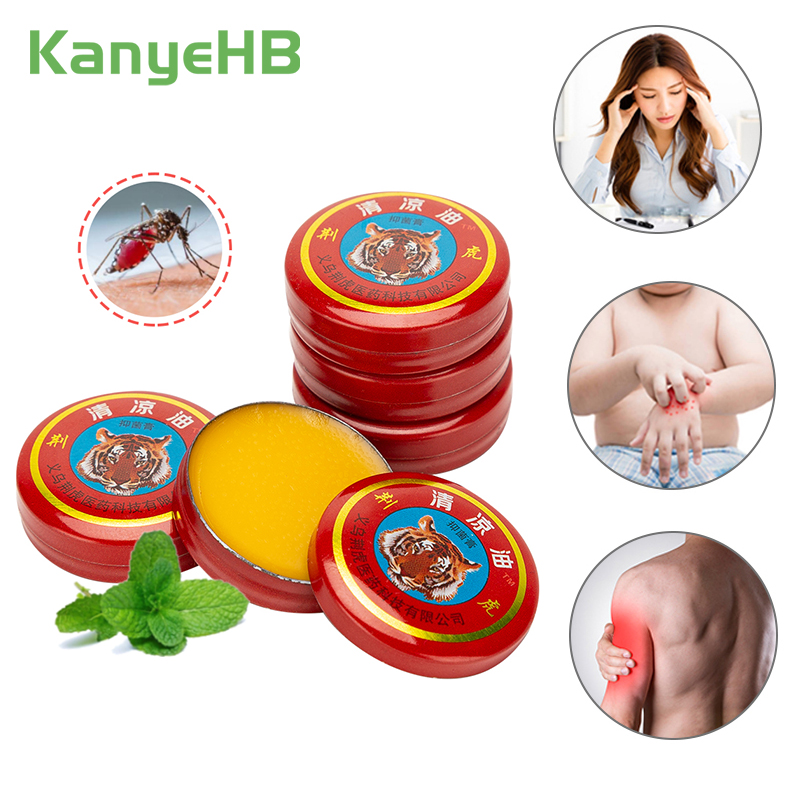 3 unid bálsamo de tigre rojo ungüento músculo espalda cuello crema para aliviar el dolor mareado picazón vómito refrescante crema fresca aceite masajeador corporal A625