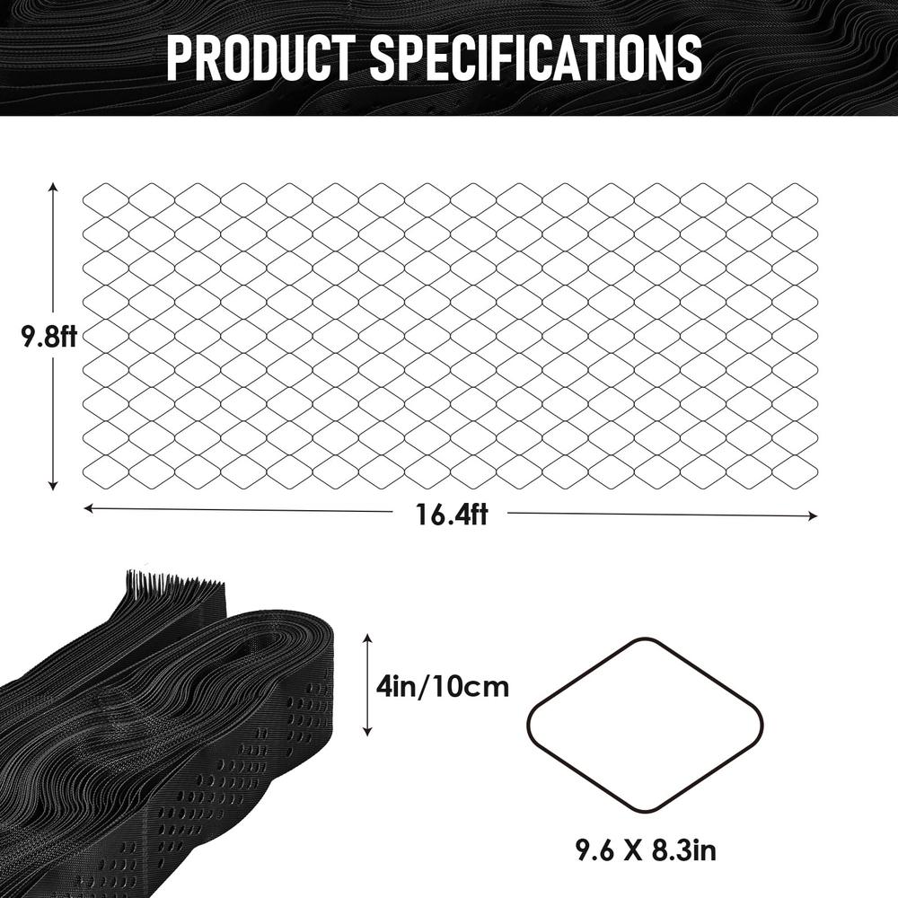 Ground Grid Gravel Stabilizer Geo Cell 4'' Depth 9.8x16.4 ft Durable HDPE Material Multi-Purpose Geocell Great Bearing Capacity