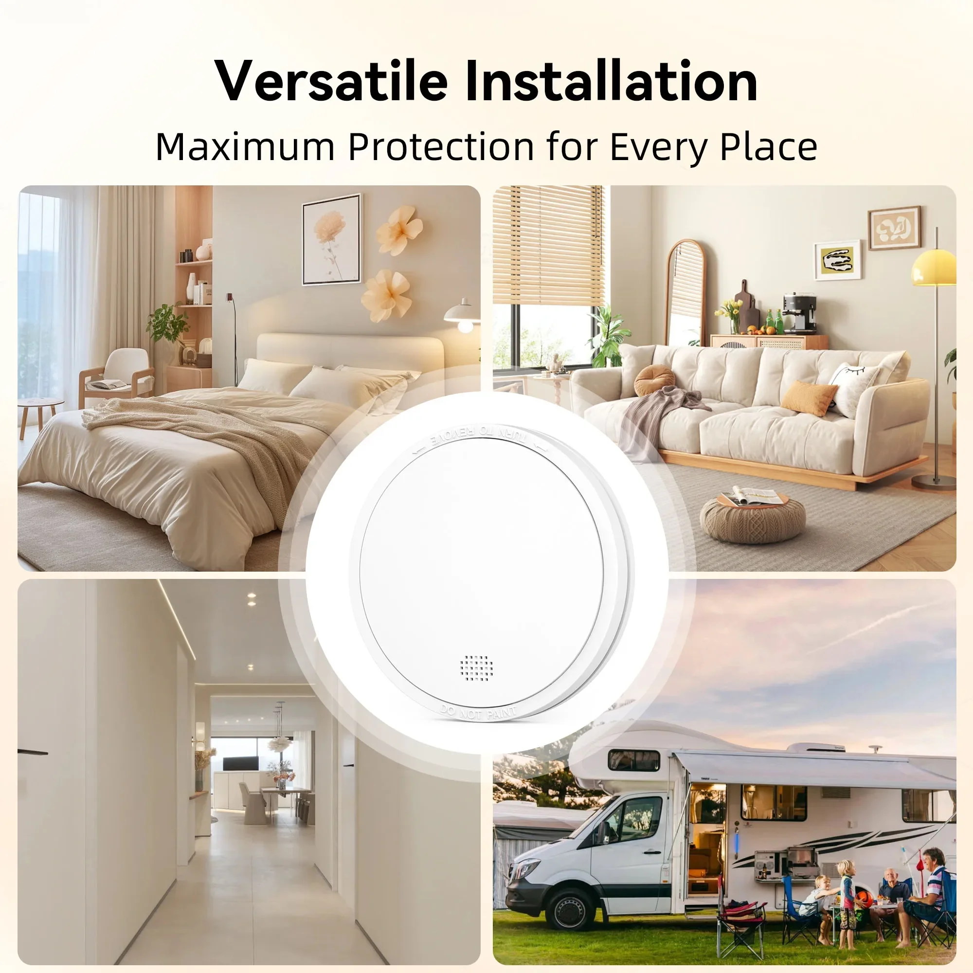 CHZHVAN Independent Smoke Detector built-in 10 Year battery Smoke Alarm for Home security protection system Fire Detector Alarm