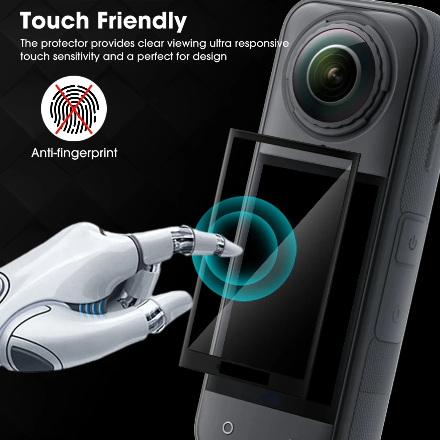 3D Curved Films for Insta360 X5 X4 X3 Flexible HD Clear Anti-scratch Screen Protectors for Insta360 X5 Cameras Accessories