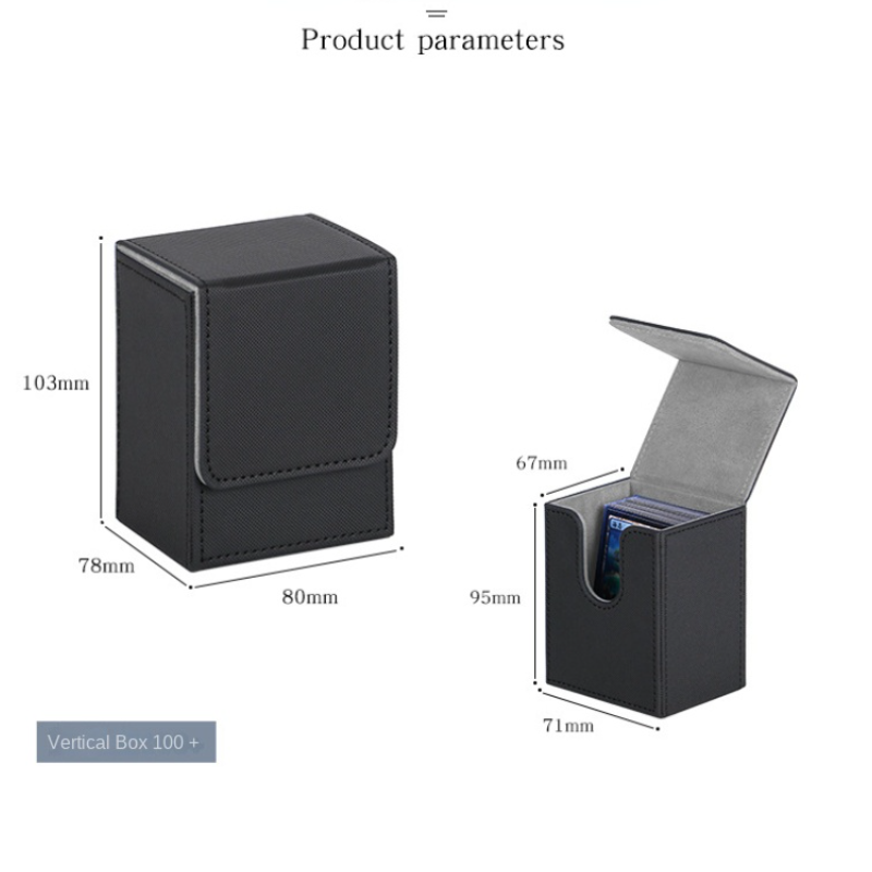 100+ Trading Card Deck Box PU-leer Verzamelkaartspeelgoed met magnetische sluiting Spelkaarten Opslag Game Card Case Protector