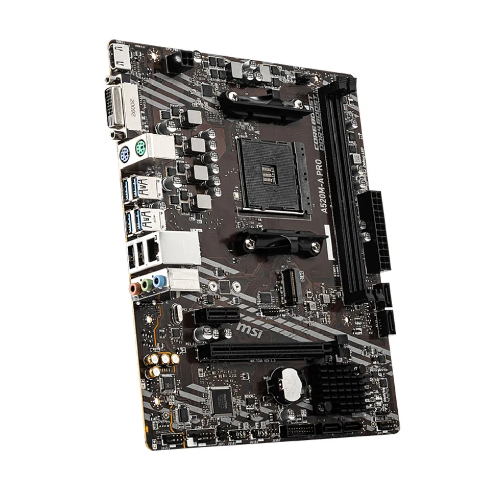 MSI AMD A520M-A PRO Motherboard unterstützt Ryzen CPU R3 R5 R7 5000- und 3000-Serie Mainboard AM4 M.2 NVME Dual Channel DDR4 vollständig neu