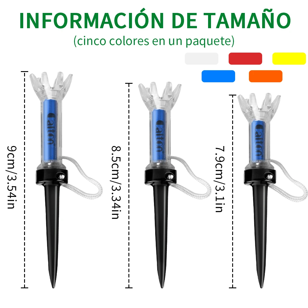 Juego de camisetas de golf de plástico magnético Caiton 5 piezas, 360 °   Rebote, 3 tamaños: accesorios de golf premium para mejorar la precisión y el rendimiento