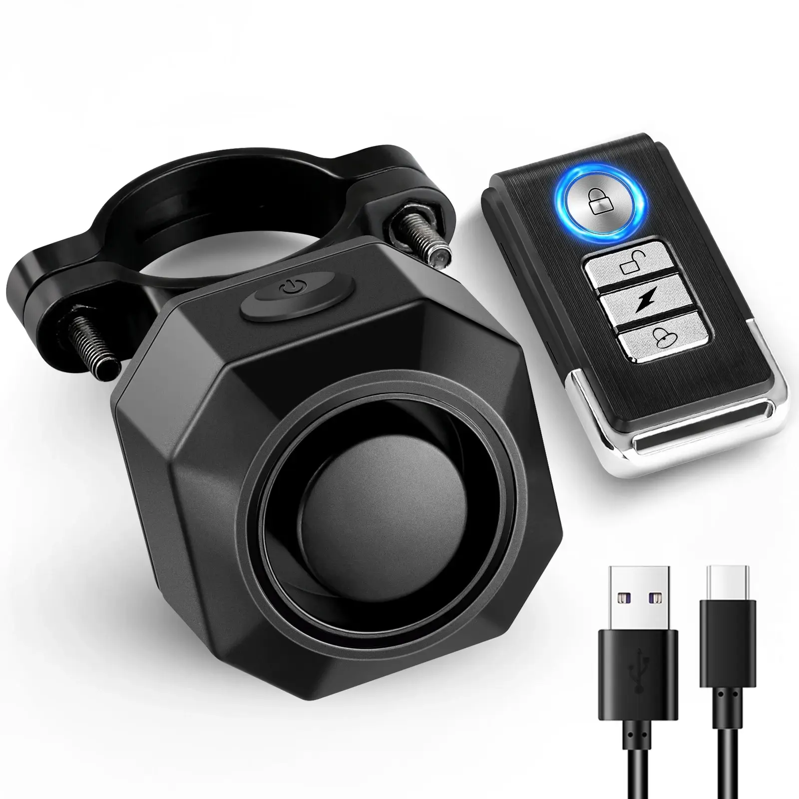 Draadloze Fiets Vibratie Alarm Usb Opladen Afstandsbediening Inbraak Motorfiets Security Detector Systeem Fiets Alarm