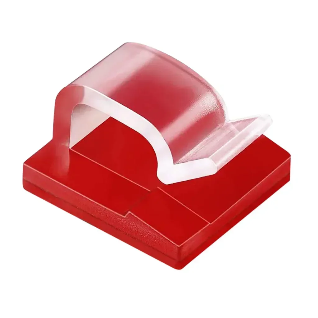 Alimentatore per cavi trasparente Tipo di fibbia autoadesiva fissa Organizzatore per cavi non perforato per riporre cavi per scrivania da ufficio, sala studio