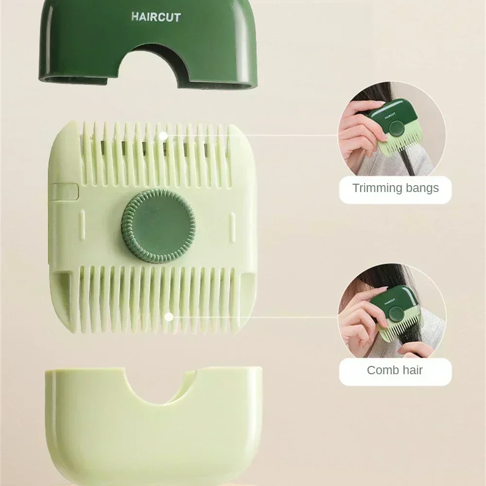 2 In 1 เด็กตัดผม Hairdressing หวี Trim Bangs และผมหัก Bangs Trimmer คู่มือแบบพกพาเด็กผม Clipper