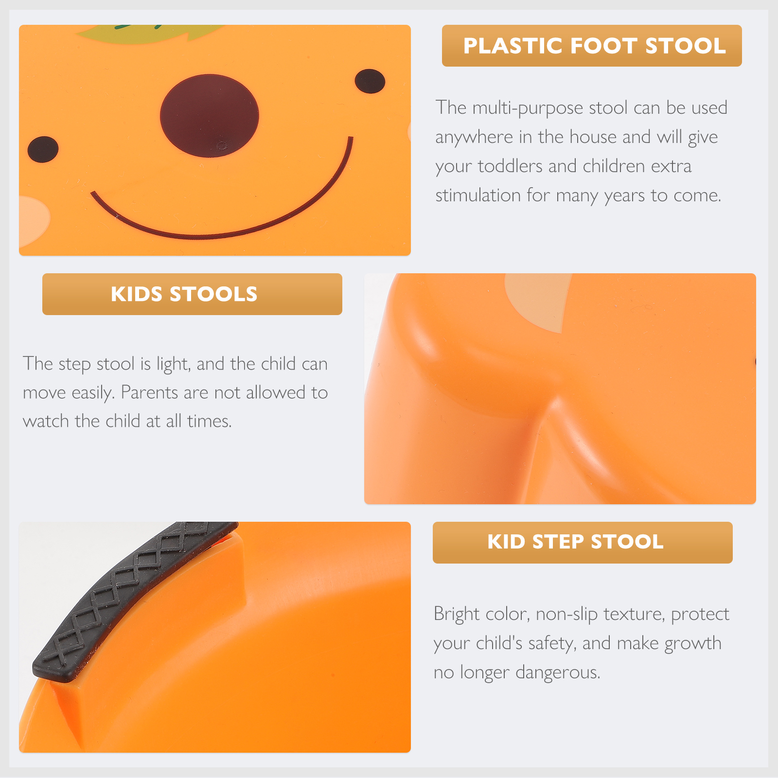 Plastic Step Kids Bright Color Non Kid Step Stool Safe Foot Bath Multi Purpose Children Furniture Stools Home Use