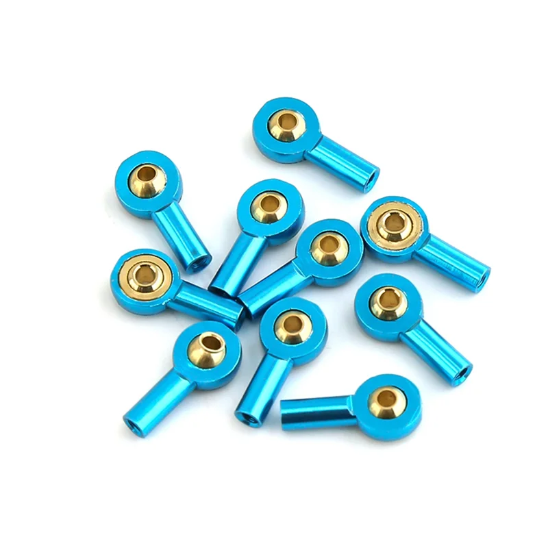 BABQ 10 ชิ้นโลหะ M2 Link Tie Rod End Ball Joint Buckle พวงมาลัย Pushrod Tie Rod End สําหรับ RC รถเรืออะไหล่อัพเกรด, สีดํา