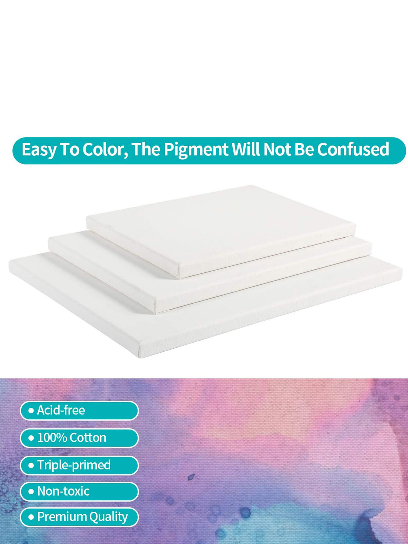 Bview Art 8x10" Inch 100% Katoen Kunstenaar Canvas Boards Primed Wit Uitgerekt Canvas Voor Schilderen, Acryl Gieten, olieverf