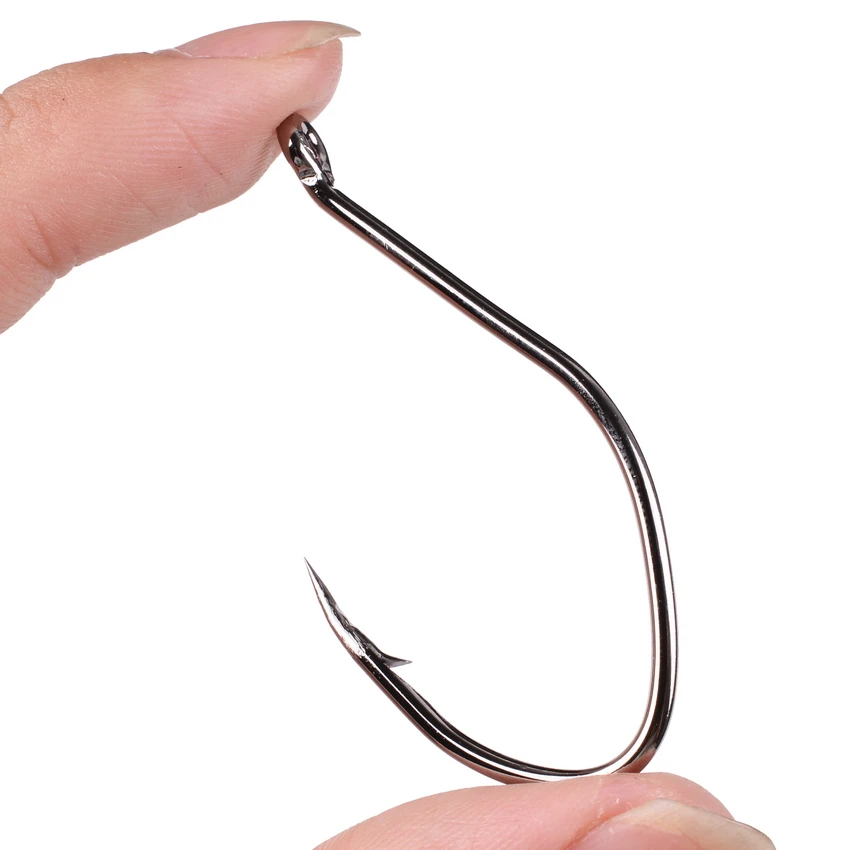 10 Cái/hộp Thép Gai Cá Da Trơn Móc Câu Cá Thép Carbon Cao Cấp Cá Da Trơn Móc 6/0 -10 Fishhook V Sắc Nét Vòng Tròn Móc Câu Cá giải Quyết Hộp