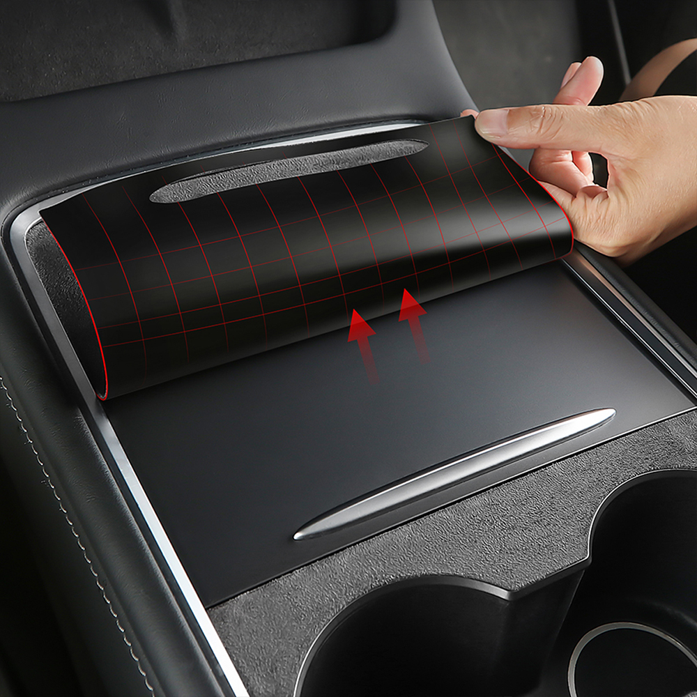 For Tesla Model 3 Model Y Centre Console Wrap Organizer Armrest Panel Protector Accessories Suede cars accessories