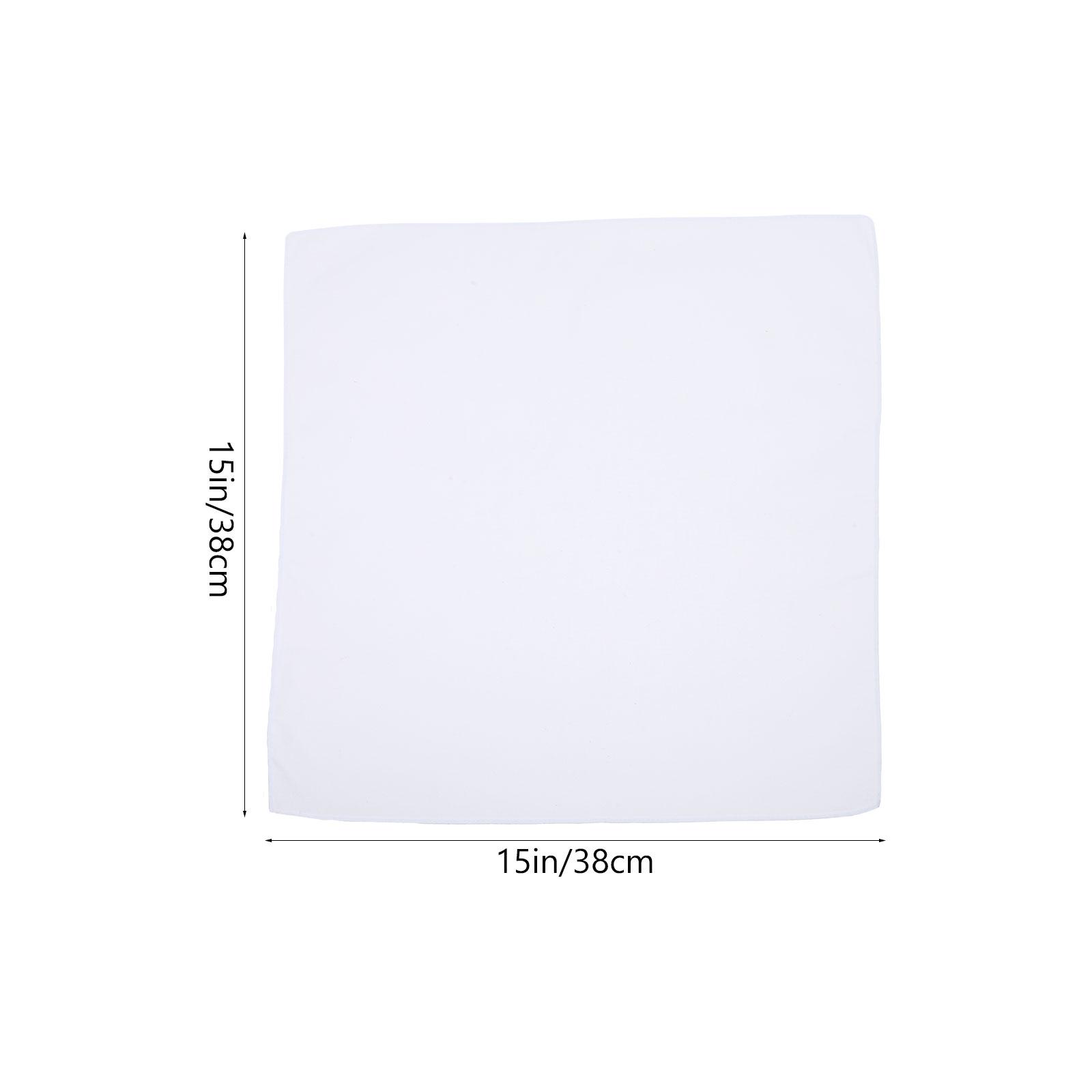 12 個綿白ハンカチ絞り染め正方形スーパーソフト洗えるハンカチチェストタオルポケットチーフハンカチ DIY アクセサリー 38x38cm