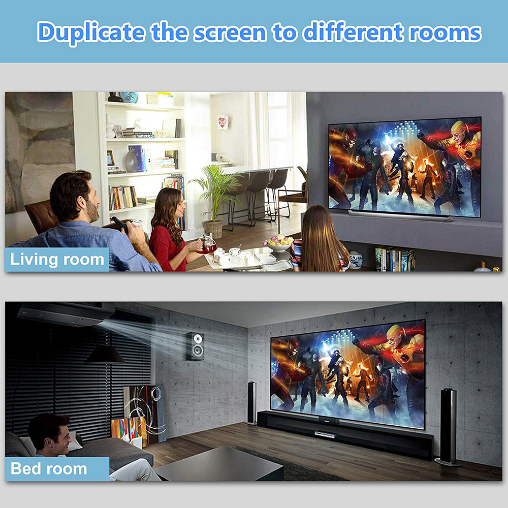 4K HDMI-kompatibel Splitter 1x2 Video Distributor 1 in 2 out Schalter Verstärker 1080P Dual Display PC Laptop Monitor Projektor