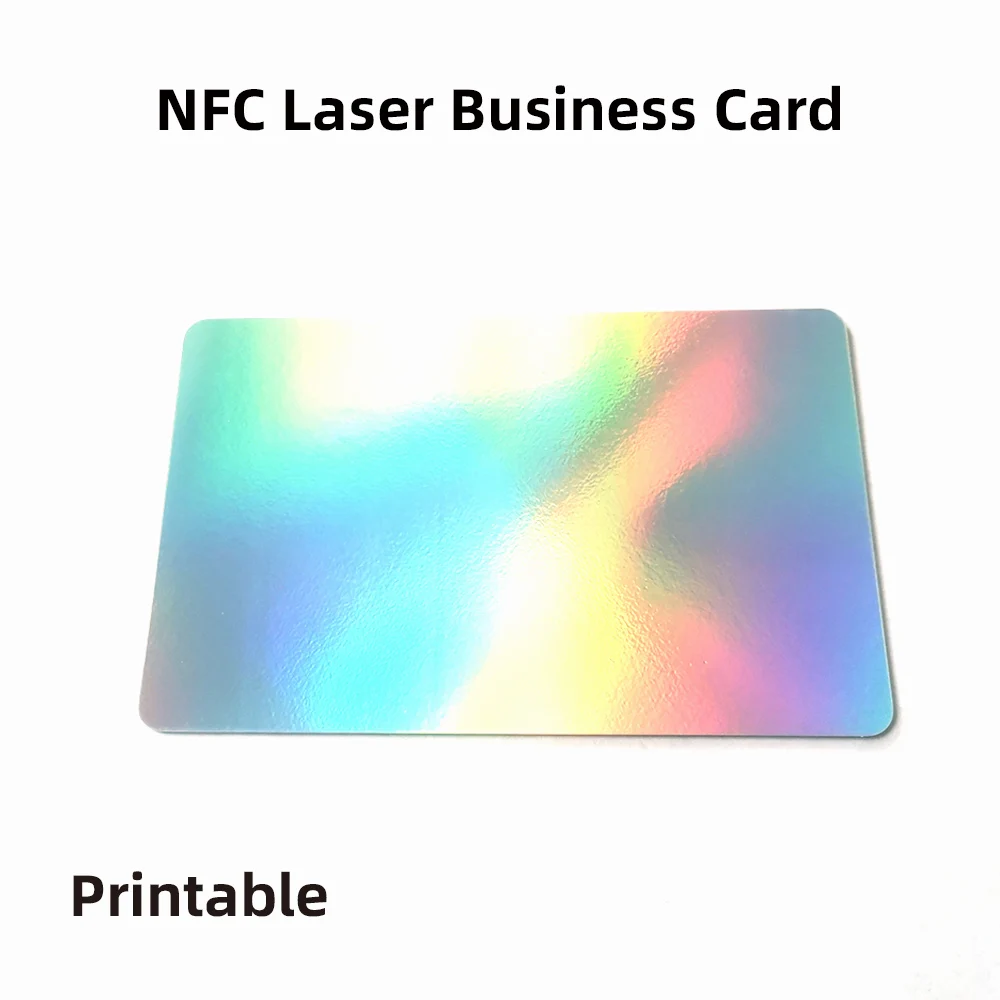 Tarjetas de visita láser NFC, Material de PVC, 13,56 MHz, 14443A, 144 Bytes, RFID, NTG213