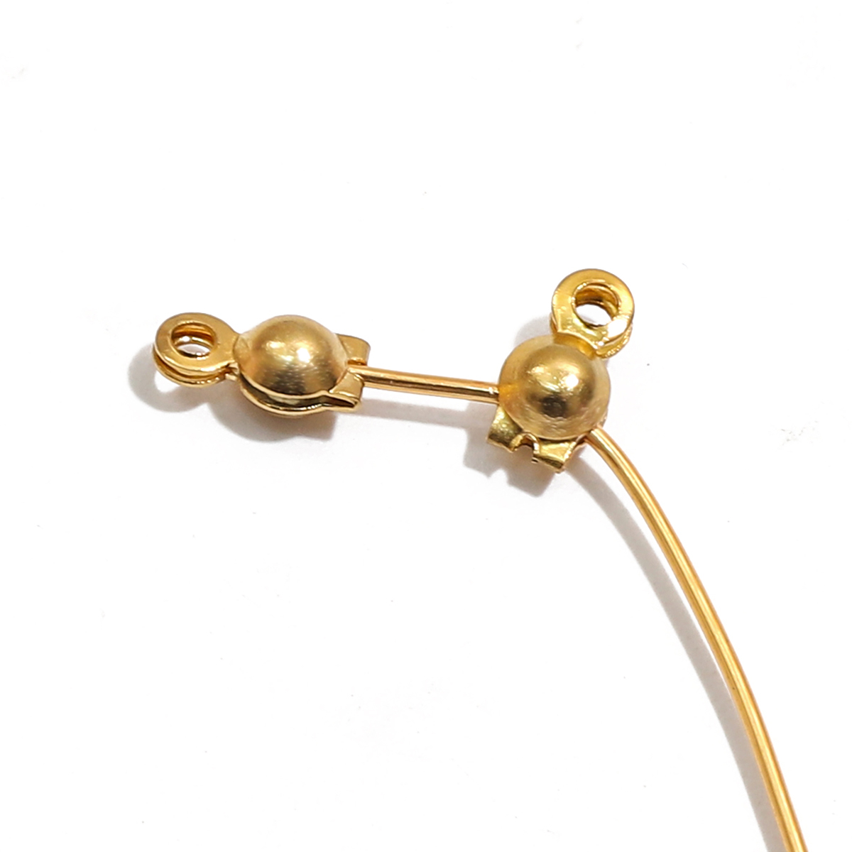100 pçs/lote aço inoxidável banhado a ouro conector fecho friso final contas para pulseira colar correntes diy jóias fazendo suprimentos