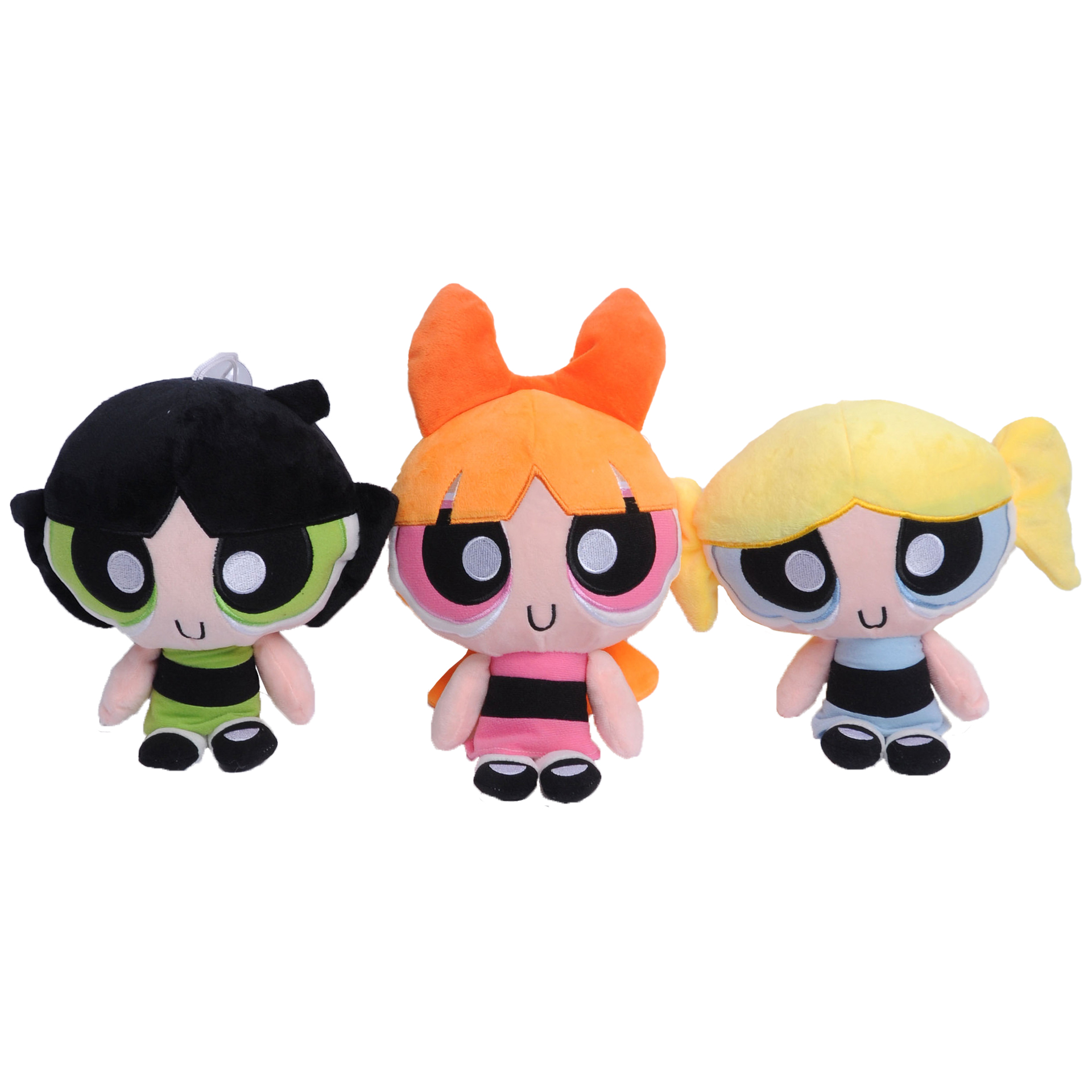 Nowy 3 sztuk 20cm Cartoon anime Powerpuff Girls pluszowe zabawki śliczne kwiat jaskier bąbelki wypchane pluszowe lalki prezenty dla dzieci