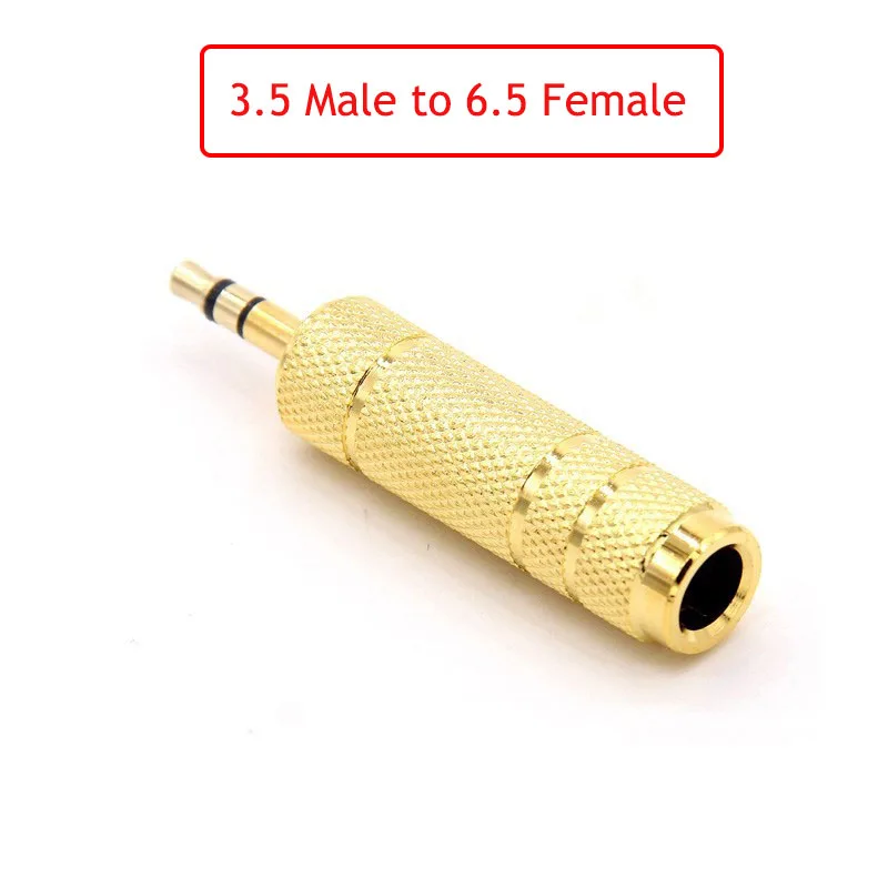 オーディオジャックアダプター,ステレオ/モノオスから2 rcaオス,コネクター,スピーカー用コンバーター,6.35/6.5mm, 10個