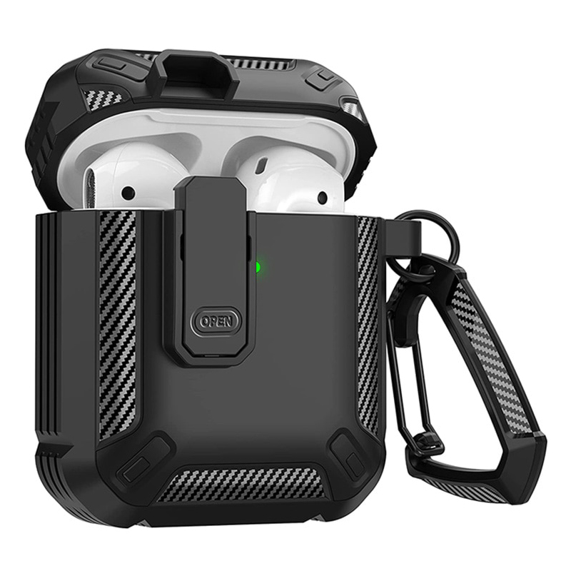 Schalterabdeckung für Airpods Pro 2 1 Hülle TPU PC Schutzhülle für AirPods 3 2 1 Hülle Kopfhörer Zubehör Kohlefasermuster