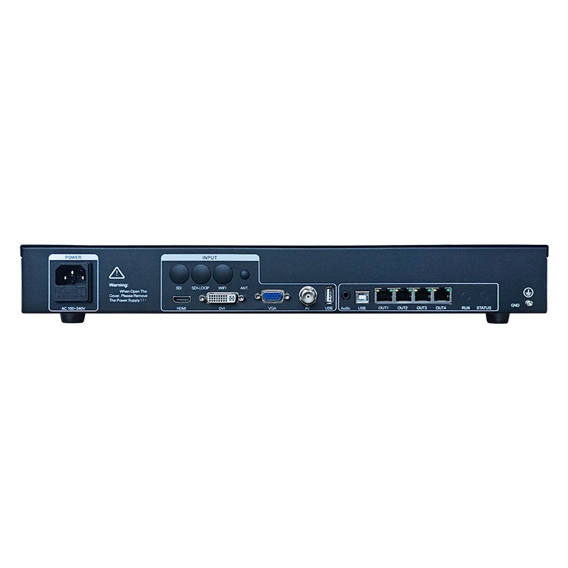 Controller video LED AMS VS4 Rete di commutazione continua multi-ingresso Blocco chiave di sincronizzazione audio HD per display a matrice di punti industriali