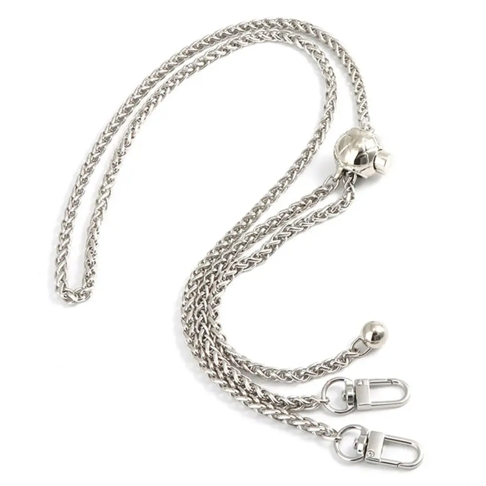 Replacement 120cm Metal Purse Chain Strap Handle for Handbag Shoulder Crossbody Bag Chain Strap with Length Adjustable Ball
