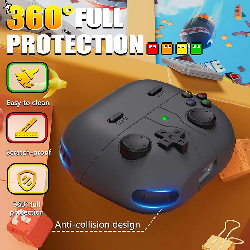 Funda de silicona para auriculares Gamepad 3D para Samsung Galaxy Buds3 Pro Buds3 Buzz 3 Pro, funda de caja de carga a prueba de golpes para Buds 3 buzz 3