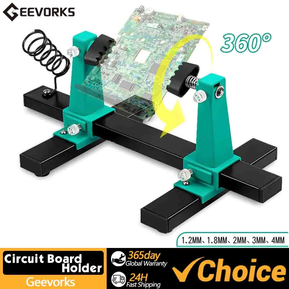 Geevorks แผงวงจรซ่อมถอดชิ้นส่วนที่ยึดเมนบอร์ดแบบปรับได้ตัวยึดเมนบอร์ด360 ° ตัวยึดเมนบอร์ดหมุนได้