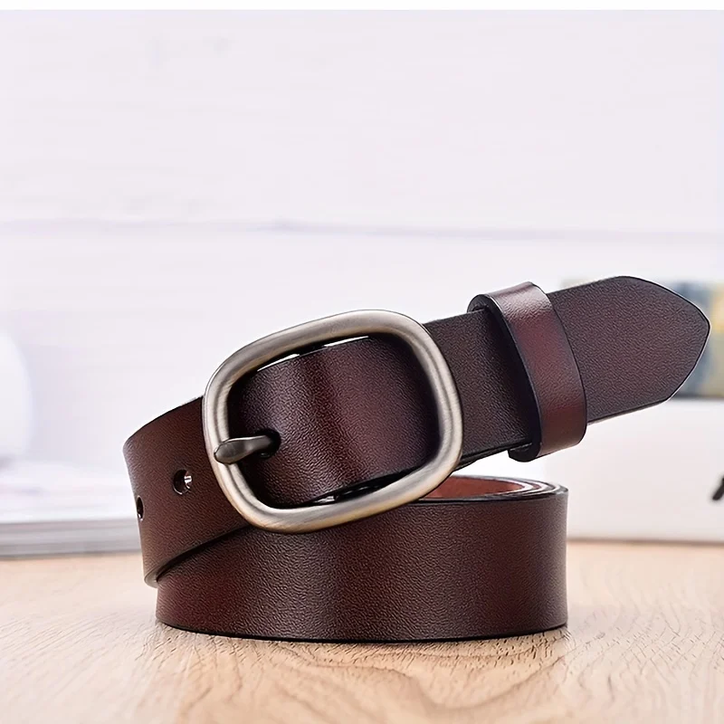 Retro Art Fine Belt Women's Genuine Leather Needle Buckle Soft Small Belt Casual Simple Versatile Decorative Belt New Trend