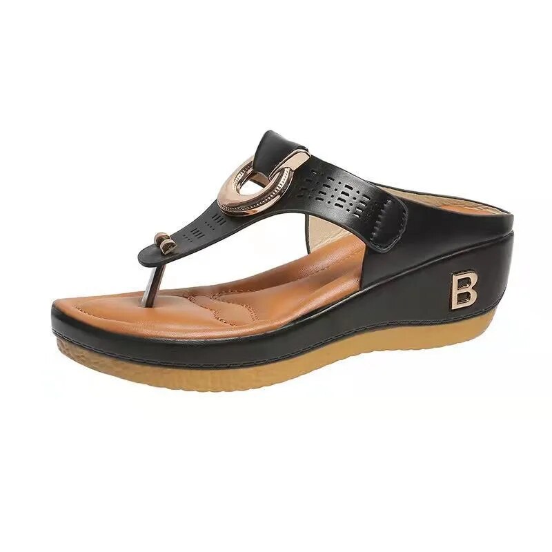 Zomer Sandalen Vrouwen 2024 Big Size Platform Wiggen Sandalen Slippers Antislip Open Teen Slippers Dames Comfortabele Strand schoenen