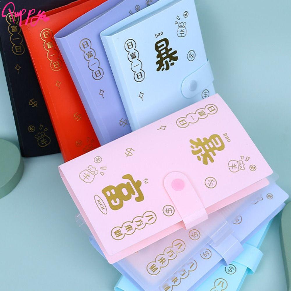 Plastic Saving Money Binder 50Sheets Refillable Cash Budget Binder Handbook Portable Envelopes Saving Challenges Birthday Gift