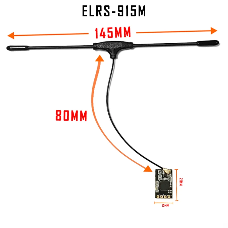915MHz/2.4GHz NANO ExpressLRS ELRS Radio Nano Long Range Receiver for RC FPV Traversing Freestyle DIY Drone Parts