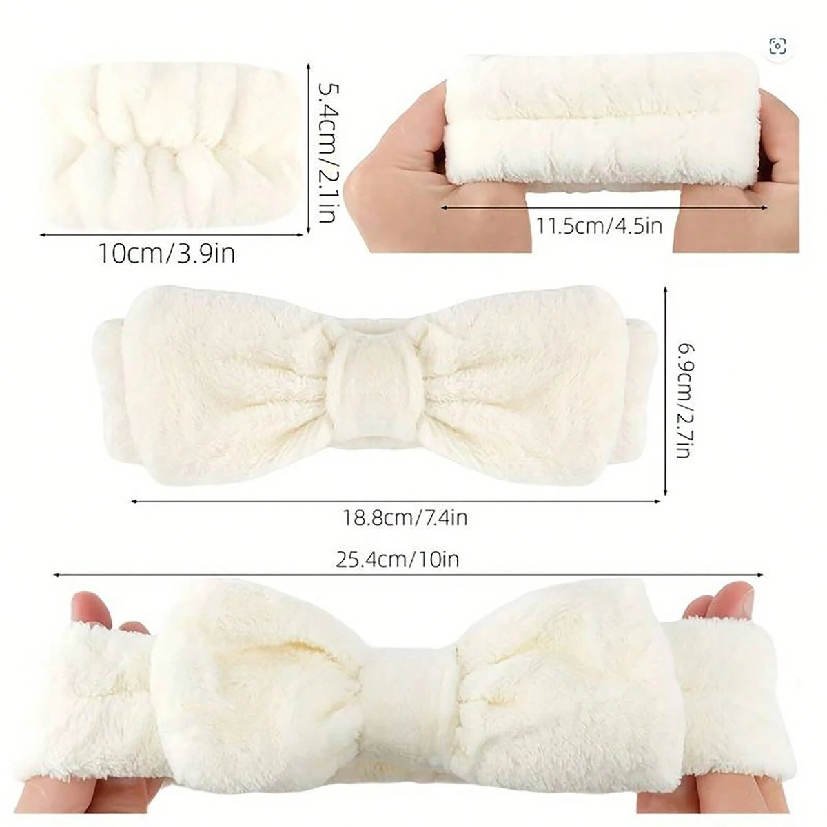 3 pçs/set-conjunto de faixa de pulso de bandana, 1 pc coral velo maquiagem facial bandana de cabelo elástico alto e 2 pçs faixa de lavagem de pulso