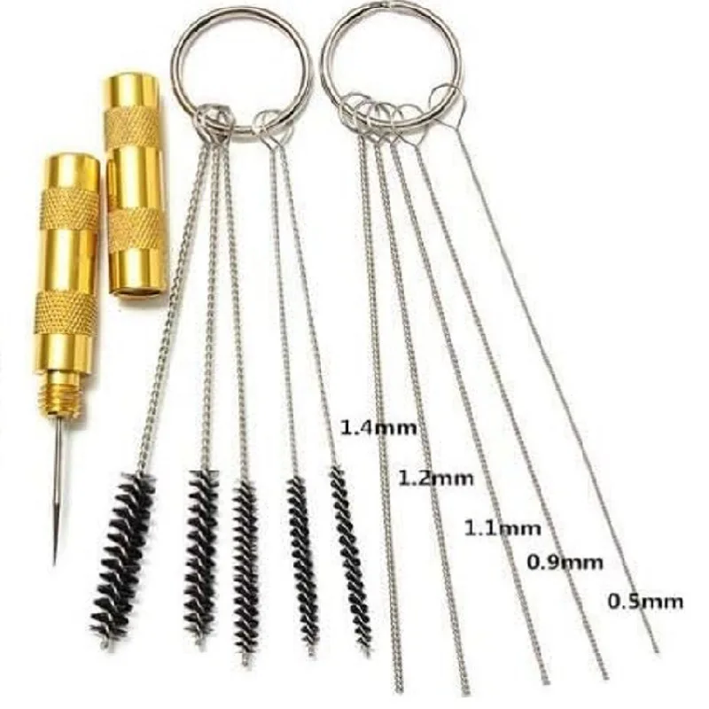 11pcs/set Airbrush Spray Gun Nozzle Cleaning Kit Needle & Brush Set Repair Tool 2025