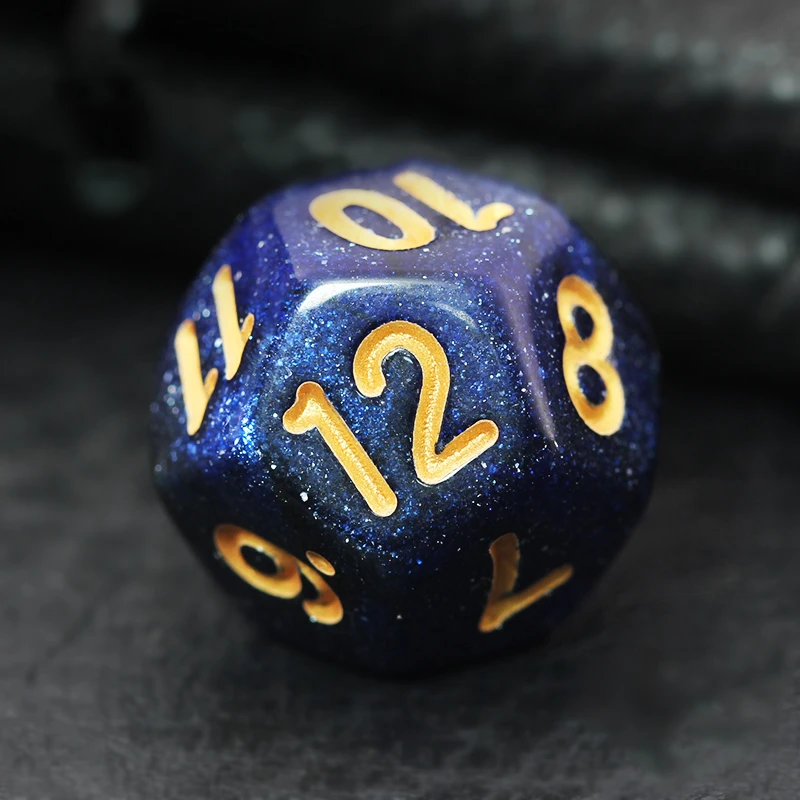 7 шт./компл. черные и синие кости звездного неба D&D COC Dice D4 D6 D8 D10 D% D12 D20 Настольные игры DND RPG Dice Set