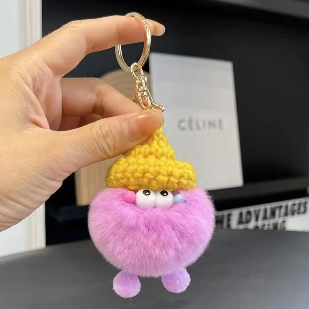 Tas dompet liontin pria, Mainan menggemaskan ornamen liontin mewah gantungan kunci kartun lembut lucu