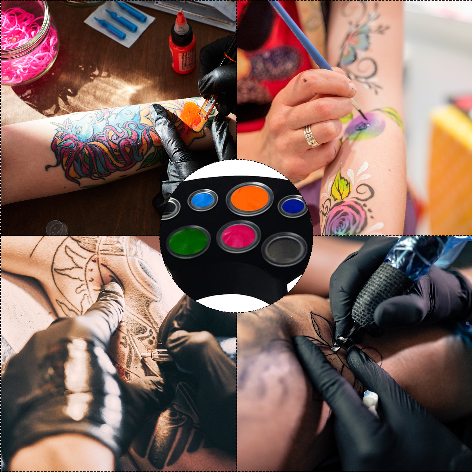 POSEIDON – support de verre d'encre de tatouage, haute qualité, 8 trous, fournitures de tatouage, accessoires de tatouage