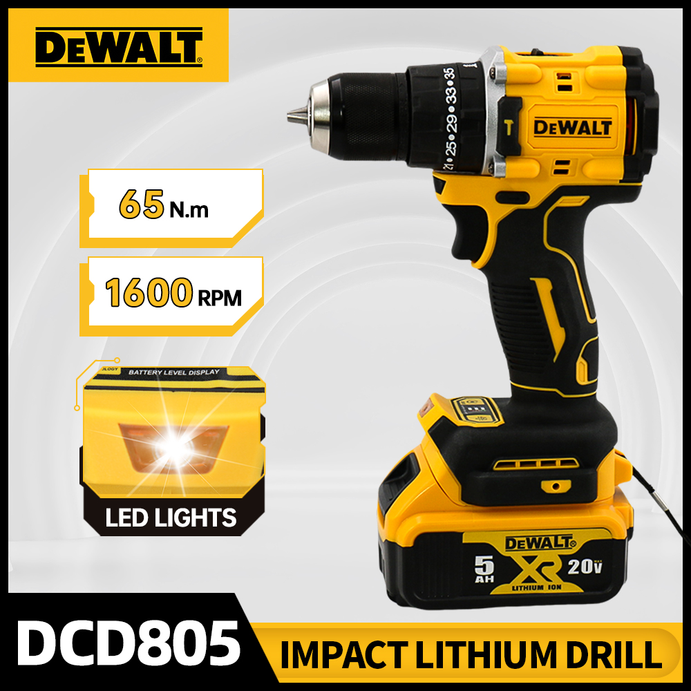 DEWALT DCD80518v Lithium battery Ultra-high torque brushless compact percussion drill Easy to operate variable speed power tools