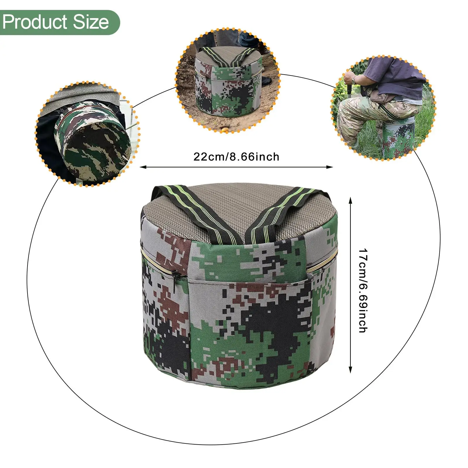 Gardening Stool Wearable Foam Camping Stool for Backyard Weeding Backpacking