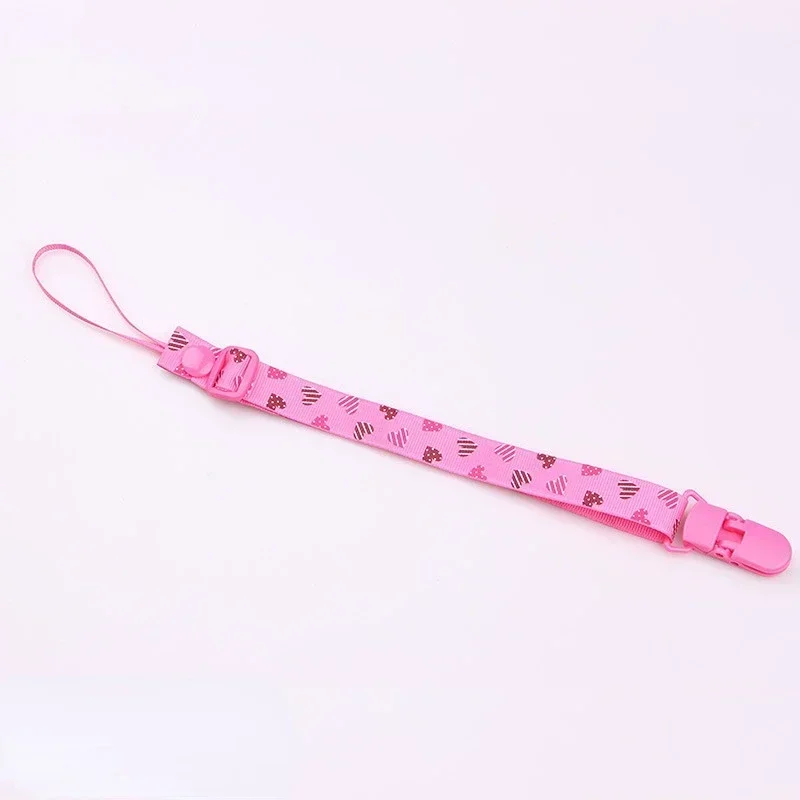 Fixed Button Baby Pacifier Clips Chains Ribbon Dummy Soother Holder Chains Anti-drop Buckle Strap for Pacifier Baby Feeding Gift