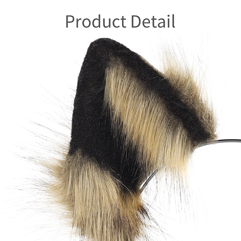 Halloween Neue Anime Kopfschmuck Handgemachte Einstellbare Simulation Wolf Ohren Haarband Für Festival Prom Cosplay Kostüm Mit