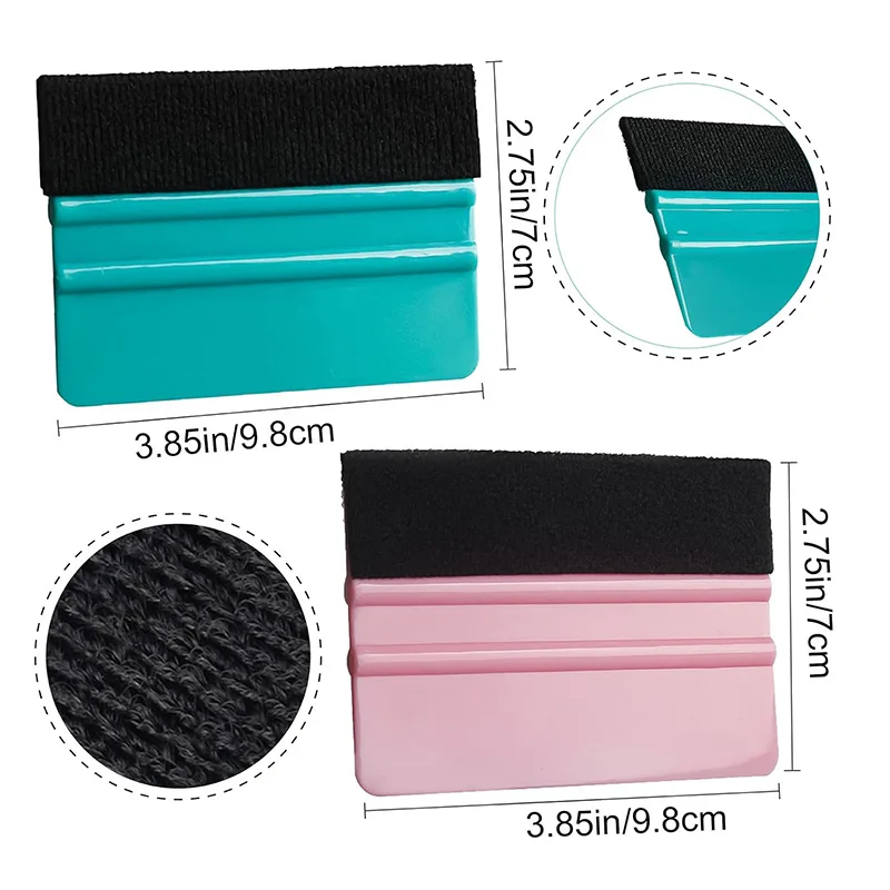 Felt Edge ไม้กวาดย้อมสีหน้าต่างเครื่องมือรถไวนิล Wrap Scraper ไม้พายพลาสติก Scratch ฟรีฟิล์ม DIY ไม้กวาดวอลล์เปเปอร์ Smoothing