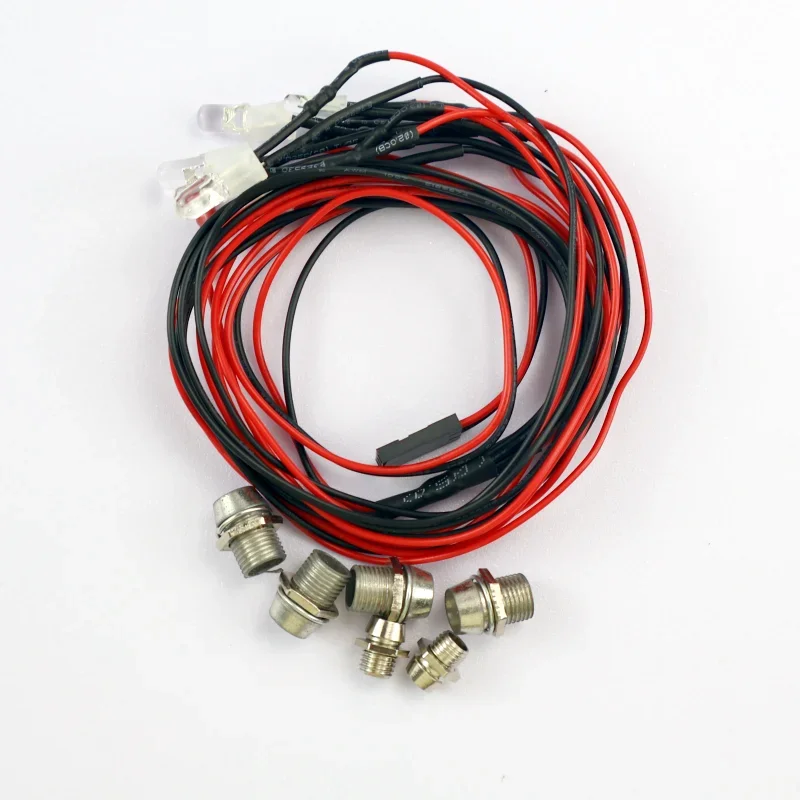 RC headlights 2/4/6/8 red white 3/5mm LED lights RC spotlight remote control front and tail lights