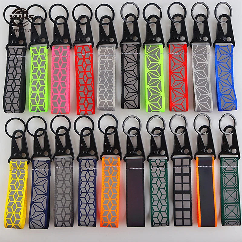 Khả Năng Hiển Thị Cao Phản Quang KeychainsTraffic An Toàn Bút Phản Quang Mặt Dây Chuyền Cho Ban Đêm Đi Xe Đạp Túi Phụ Kiện Ô Tô Keyrings 10Cm