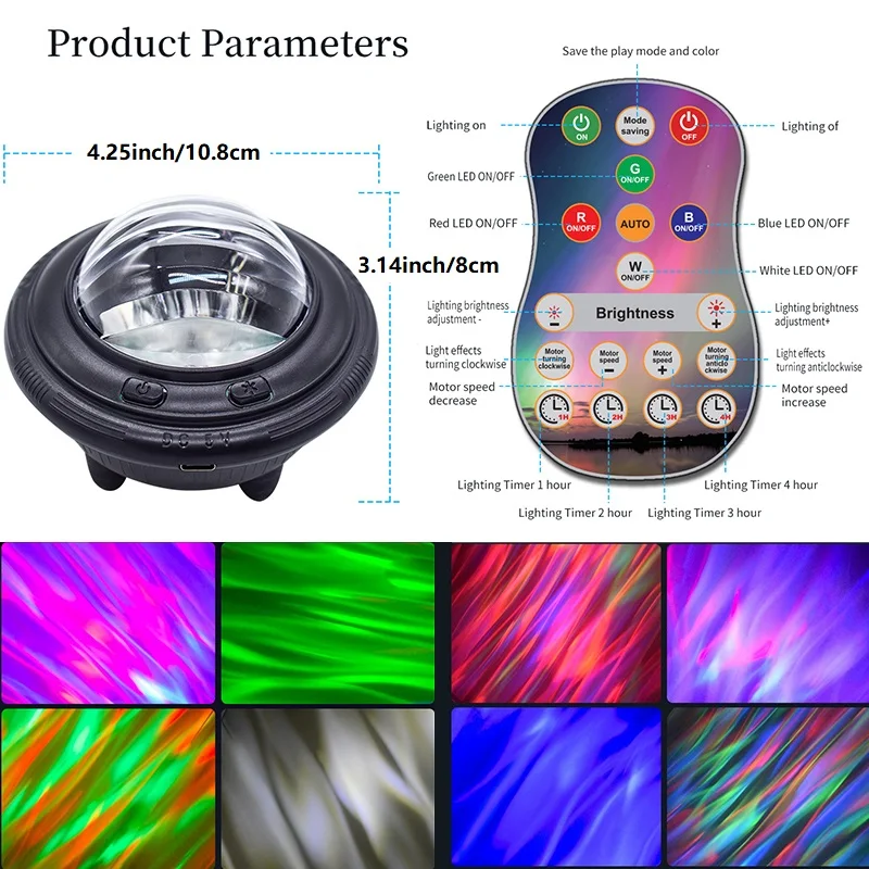 Starlight projetor luz noturna aurora luz colorida casa decoração do quarto luz das estrelas luz de natal presente das crianças linha usb