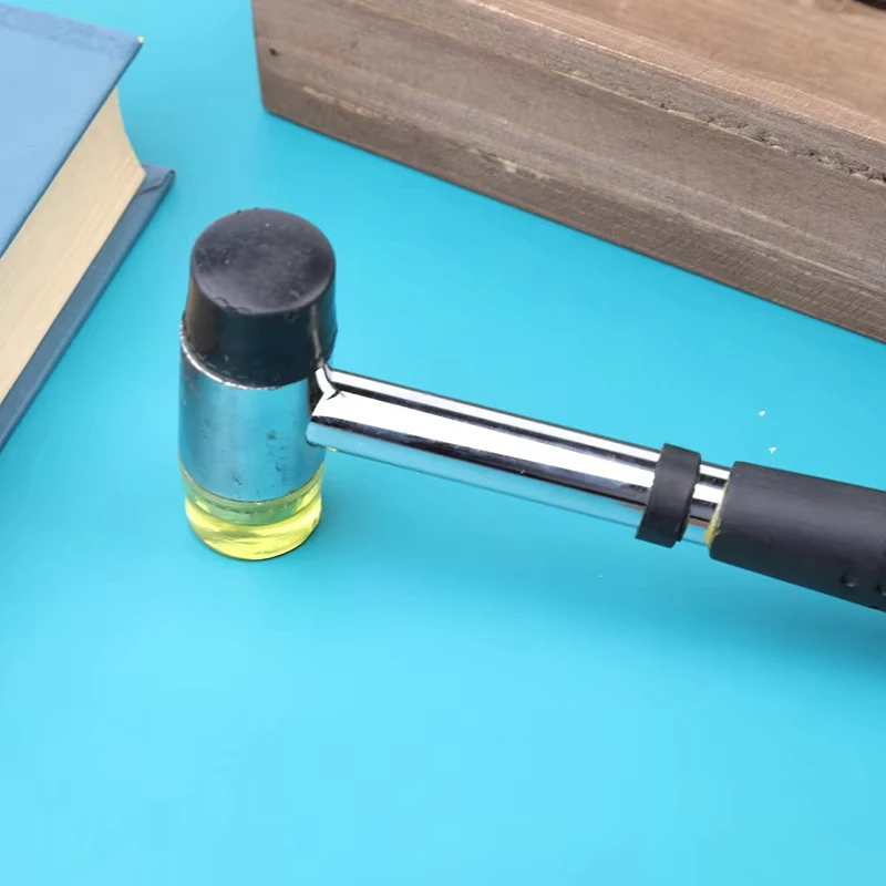 1Pc 25mm Double Face Soft Tap Rubber Hammer for Multifunctional Hand Tool Hard Plastic and Non Slip Plastic Grip Perfect Tool