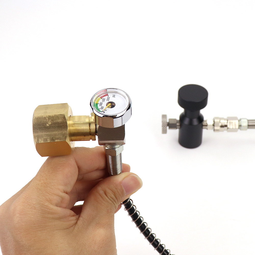 Neuer Sodawasserstrom-CO2-Zylinder-Nachfüllstationsadapter mit Schlauch-Ein/Aus-Adapter und W 4. 3-14 (Din 21,8) oder CGA320-Anschluss